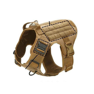 The KedStore Tan / L MXSLEUT Tactical Dog Vest Breathable military dog clothes K9 harness adjustable size | TheKedStore