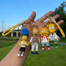 Load image into Gallery viewer, The KedStore The Simpsons Keychain Cartoon Anime Figure Key Ring Phone Hanging Pendant Kawaii Holder Car Key Chain