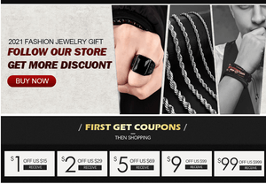 The KedStore U7 new men cuban link chain ring / 316l stainless steel band
