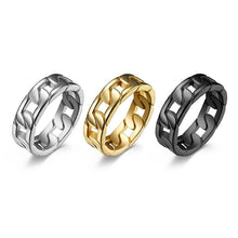 Load image into Gallery viewer, The KedStore U7 new men cuban link chain ring / 316l stainless steel band