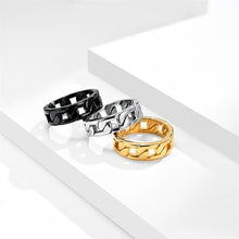 Load image into Gallery viewer, The KedStore U7 new men cuban link chain ring / 316l stainless steel band