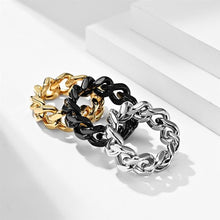 Load image into Gallery viewer, The KedStore U7 new men cuban link chain ring / 316l stainless steel band