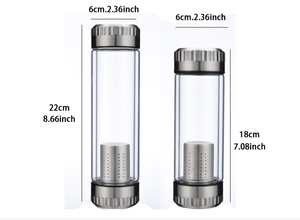 Vodka, Whiskey Infuser - Double Glass Wall Bottle with Stainless Steel Infuser Filter