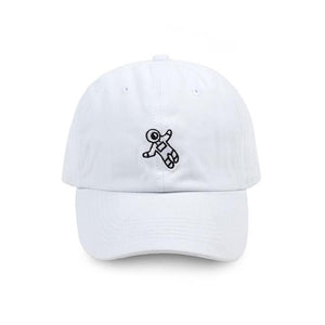 The KedStore White Embroidered baseball cap - adjustable cotton snapback hat / gorra de béisbol bordada