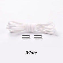 Load image into Gallery viewer, The KedStore White No tie Shoelaces Round Elastic Shoe Laces For Sneakers Shoelace Quick Lazy Laces Shoestrings