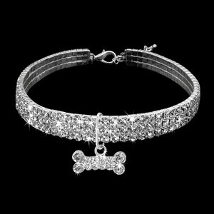 The KedStore White / S Exquisite Bling Crystal Dog Collar-2