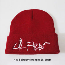 Load image into Gallery viewer, The KedStore Wine red Lil Peep Beanie Embroidery Repper Love Knit Cap Knitted Skullies Warm Winter Unisex Ski Hip Hop Hat