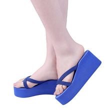Load image into Gallery viewer, The KedStore Women&#39;s Summer Fashion Slipper Flip Flops / Beach Wedge Thick Sole Heeled Shoes