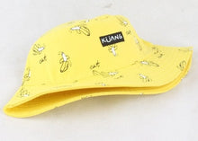 Load image into Gallery viewer, The KedStore yellow Panama Bucket Hat Men Women Summer Bucket Cap Banana Print Yellow Hat Bob Hat Hip Hop Gorros Fishing Fisherman Hat
