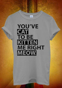 topclassa Store (AliExpress) t-shirt Gray / S You`ve Cat To Be Kitten Me Right Meow Men Women T Shirt.