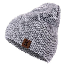 Load image into Gallery viewer, URGENTMAN Official Store (AliExpress) Light Gray / 54cm-60cm Knitted Casual Beanie for Men &amp; Women