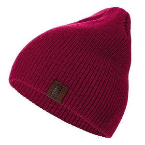 URGENTMAN Official Store (AliExpress) Wine Red / 54cm-60cm Knitted Casual Beanie for Men & Women