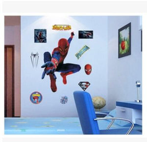 yiwu yifeibi factory customize Store (AliExpress) 9911 3D cartoon Spiderman Wall Decals Removable PVC Wall stickers